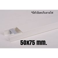 Leetech รางเก็บสายไฟ รางทรังกิ้ง 50x75mm. ยาว 2 เมตร Leetech MT5075