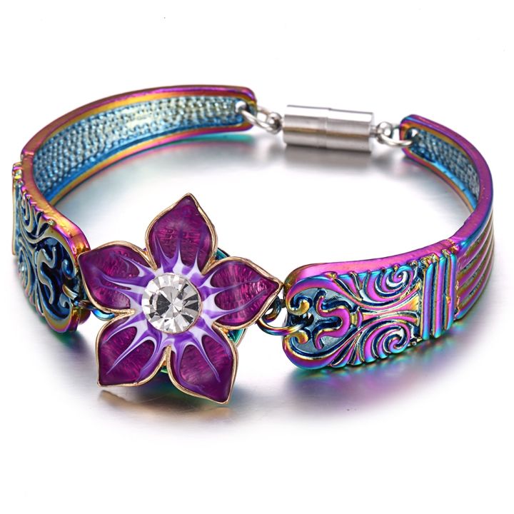 cw-new-jewelry-colorful-magnetic-metal-18mm-bangle-for-interchangeable