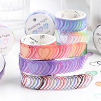 100 ชิ้น/ม้วน Loving Heart Washi เทปตกแต่ง Masking Morandi สี Scrapbooking ไดอารี่สติกเกอร์กระดาษ-fkldqyfiopgjf