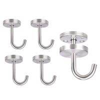 10 Pcs Stainless Steel Ceiling Hook Round Base Top Mount Overhead Wall Hook for Hanging Plants Bird Feeders Wind Chimes