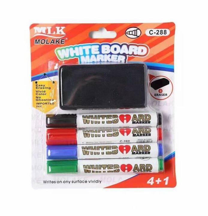 C288 4+1 WHITEBOARD MARKER With Eraser Lazada PH