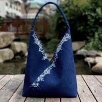 -gh230522g Original vintage hand-embroidered tie-dye ancientry hanfu canvas lash BaoMinZu female summer wind bag niche