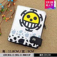 One Pieces Men S Women S Cartoon Wallets Anime Game Children Cartoon Leisure Student PU Leather Short Vertical Wallet White