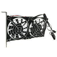 การ์ดแสดงผล PCI Cooler Ultra Slim Cooling พัดลม 80 มม. คู่ 3 ขา 4 ขาพาวเวอร์ซัพพลาย