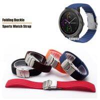 youduoduo For Garmin Vivoactive 3 Music element Folding Buckle Sport Silicone Band Strap for Venu Sq Vivomove HR 245 645M