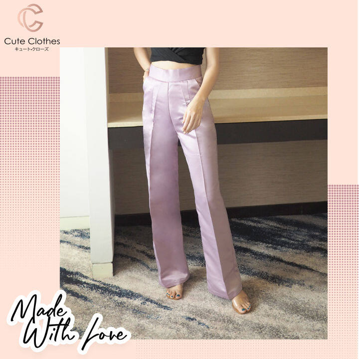 พร้อมส่ง-cute-calling-high-waist-pants-กางเกงเอวสูง-ผ้าพรีเมียม-เนื้อผ้าสั่งทอเอง-งานเกรดญี่ปุ่น-งาน-handmade-สั่งตัดพิเศษ