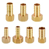 Brass Hose Pneumatic Pagoda Connector 4 6 8 10 12 14 16MM Barb Connector Internal Thread 1/8 1/4 3/8 1/2 Gas Pipe Water Gas Adap