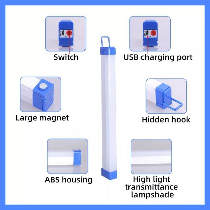 จัดส่งจากประเทศไทย-หลอดไฟledไร้สาย-ไฟฉุกเฉิน3โหมดพกพา80w-60w-30w-ไฟฉุกเฉิน-3โหมด-ชาร์จ-usb-โคมไฟแม่เหล็ก-wireless-led-light-ติดกำแพง-หลอดไฟแขวน-ใช้งานพกพาได้-emergency-light-สำหรับเดินป่า-ตั้งแคมป์-ไฟ