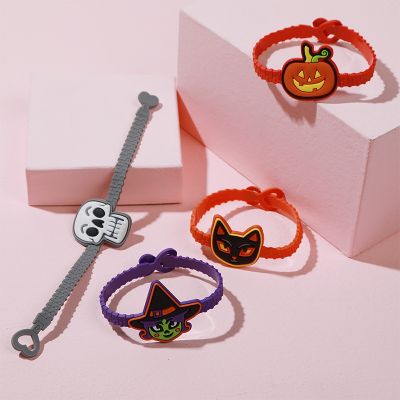 The Nightmare Before Halloween Silicone Bracelet Anime Sports Bracelet Halloween Jewelry Rubber Bracelets Bangles Halloween Gift