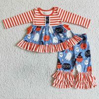 【CC】 Wholesale Baby Kids Pumpkin Infant Ruffle Pants Toddler Children Horror Outfit