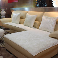 Luxury Plush Sofa Cover for Living Room Bright Pure Color Seat Towel European Fashion Couch Cape