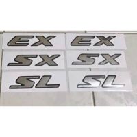 สติ๊กเกอร์ดั้งเดิมติดข้างประตู สำหรับรถ ISUZU DMAX คำว่า EX หรือ SX หรือ SL sticker ติดรถ แต่งรถ อีซูซุ สีเงิน d-max