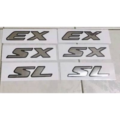 สติ๊กเกอร์ดั้งเดิมติดข้างประตู สำหรับรถ ISUZU DMAX คำว่า EX หรือ SX หรือ SL sticker ติดรถ แต่งรถ อีซูซุ สีเงิน d-max