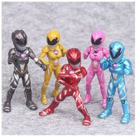 5pcs / Set 8CM Dinosaur Team Power Dolls Around The Film Warrior D Model PVC Ranger Action Figure Collecting For Child Gifts