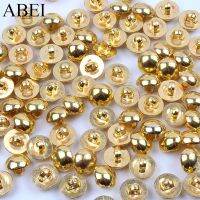 100pcs/lot 11mm Metal Color Round Button DIY Sewing Clothes Ornaments Shank Gold buttons for Garments Shirts Handmade Material