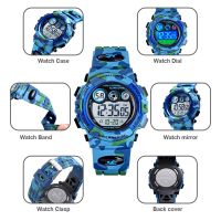 SKMEI Sport Kids Watches Young Energetic Dial Design 50M Waterproof Colorful LED+EL Lights Childrens