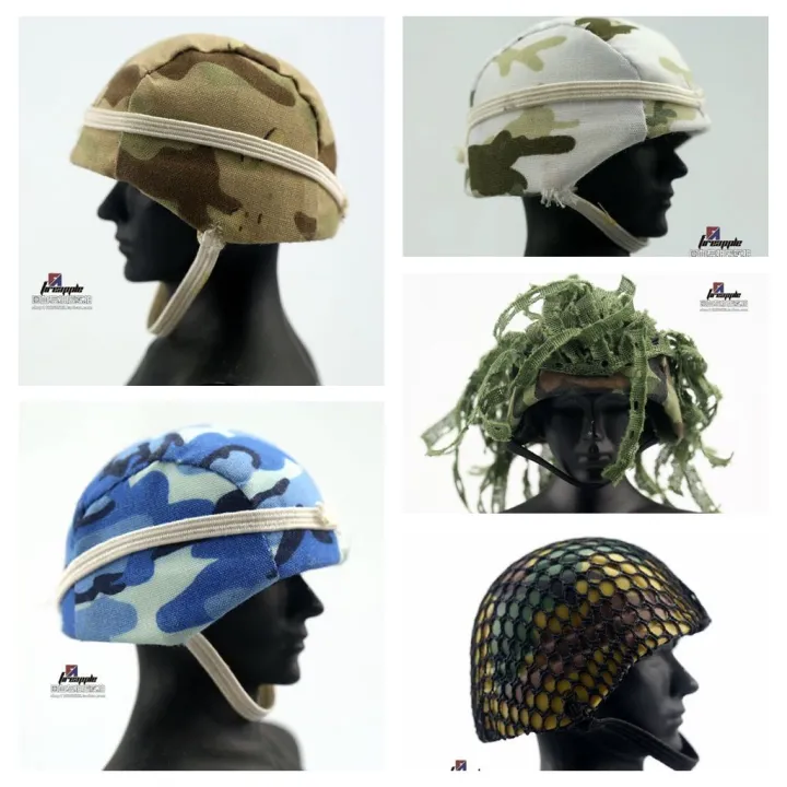🥼 1/6 soldier helmet model the Kuwait camouflage/snow/navy/camouflage