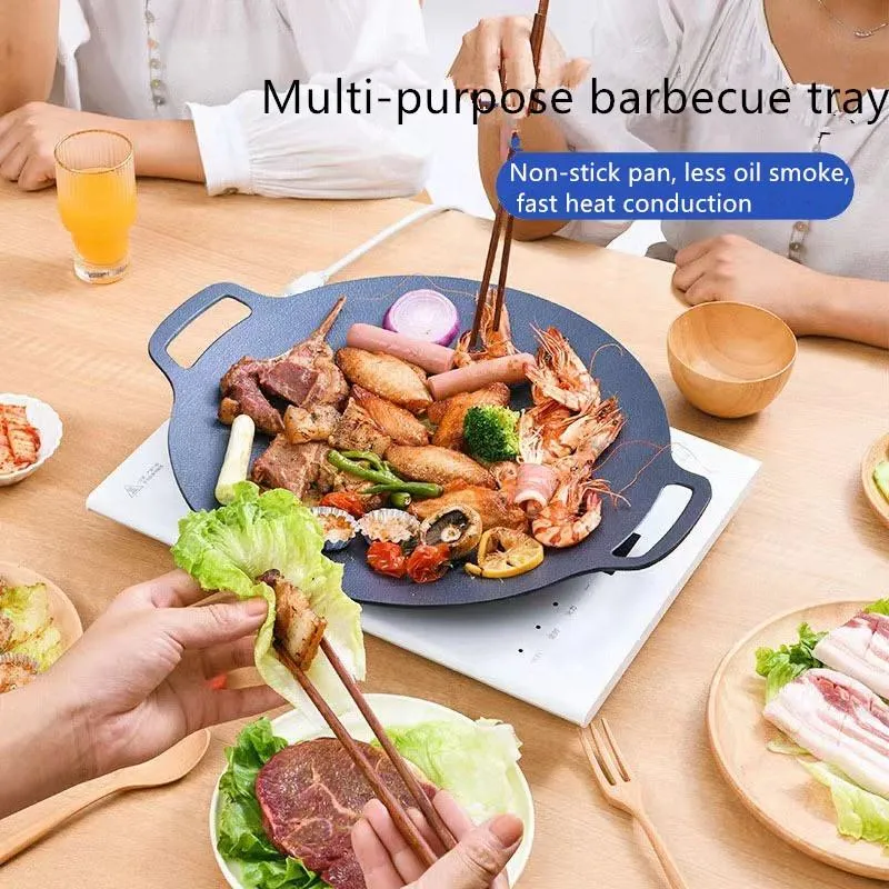 eboxer-1 RNAB08CV4PWB3 eboxer korean style bbq grill pan non stick barbecue  plate for indoor outdoor grilling, bakeware for home camping