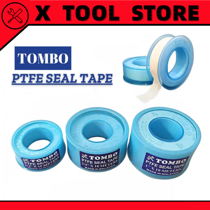 Tombo Teflon Tape 1/2", 3/4", 1" PTFE Seal Tape Water Pipe Thread