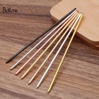 [Rear Waves] BoYuTe (10ชิ้น/ล็อต) 7สี3X130MM โลหะทองเหลือง Hair Stick ห่วง Diy Hand Made เครื่องประดับอัญมณี