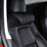 Car Seat Cushion Seat Pillow Neck Support Pillow Leather Support Headrest Pillow Cushion Pad Driving Relax for Tesla Model SY