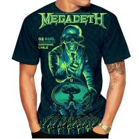 U Nisex แฟชั่นใหม่ของผู้หญิงผู้ชาย3D พิมพ์ Megadeth ลำลองชายแขนสั้นเสื้อยืด