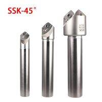 SSK Chamfering Cutting CNC 45 ทิ้ง SSK45 C20-20-200L สําหรับเม็ดมีดกัด CNC APMT1135 APMT1604 เครื่องกลึงแกะสลัก