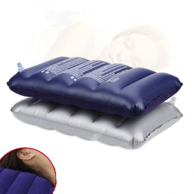 ﺴ Ultralight Inflatable PVC Flocking Air Pillow Sleep Cushion Room Travel Car Plane Backrest Pillow Head Rest Support Sleep Care