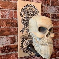 ♕❁ New Skull Helmet Stand Hat Holder Wall Mounted Hook For Coats Hats Key Motorcycle Helmet Holder Hook Jacket Hat Rack Hanger