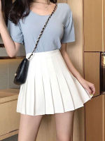 FairyShely Summer White Pleated Mini Skirt Women 2022 Wear School Skirts Korean High Waist Tennis Cute Short Skirt