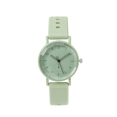 【July】 Foreign trade new fashion lady silicone strap quartz watch student simple sports spot wholesale