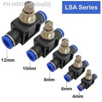 Throttle valve LSA 4-12mm Air Flow Speed Control Valve Tube Water Hose Pneumatic Push In Fittings