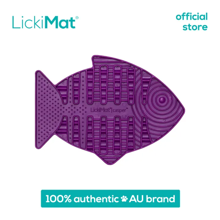 LickiMat Cat Slow Feeder Mat Casper Purple Lazada PH
