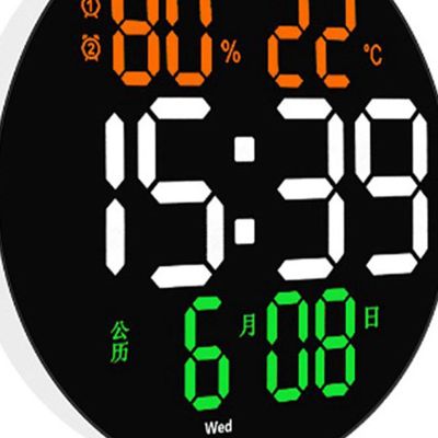 Digital Wall Clock Digital Alarm Clock with Alarms and Temperature for Home Living Room Decoration