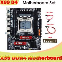 X99 Motherboard +Baffle+SATA Cable+Switch Cable LGA2011-3 DDR4 Support 4X32G for 5820K 5960K E5-2678 V3 CPU