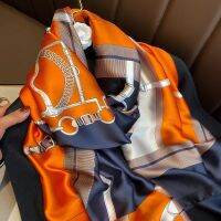 ◙™✒  Luxury Brand Large Silk Scarf Women Fashion Print Shawls And Wrap Bufanda Foulard Female Beach Scarves Thin Soft Stoles Bandana