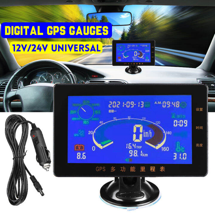 Speedometer HUD Display Universal LED Digital Digital Speed Alarm