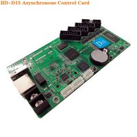 HD-D15 Full Color LED Display Asynchronous Control Card 384*64pixel 4*HUB75 Data Interface RGB Small Size Screen Control Card