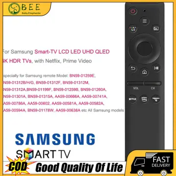 Replacement Remote Control for Samsung Smart-TV LCD LED UHD QLED TVs, with  Netflix, Prime Video Buttons