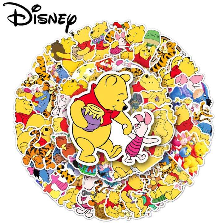 10-30-50pcs-winnie-pooh-bear-cartoon-children-stickers-skateboard-guitar-suitcase-girls-waterproof-scrapbooking-sticker-kids