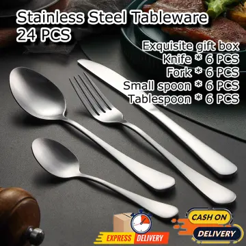 10Pcs Kids Fork and Spoon Set 410 Stainless Steel Kids Silverware