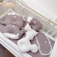 ZZOOI Super Soft Cotton Made Breathable Newborn Pillow  Waffle Grid Baby Pillows Infant Soft Cozy Cushions  Toddler Crib Beddings