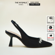 Giày Cao Gót Bít Mũi 7cm The NySmile Đính Đá - Delvin