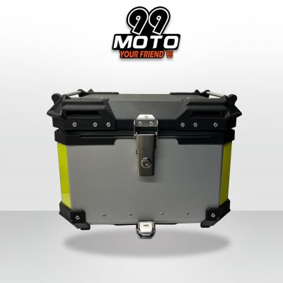 99 MOTO กล่องท้ายมอเตอร์ไซค์ (ขนาด 45 ลิตร) เกรดพรีเมี่ยม - สีเงิน