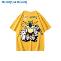 ◇▬ York Hewlett Pokemon to duck COS gundam T-shirt original design sense of whimsy cartoon printing half-length sleeves