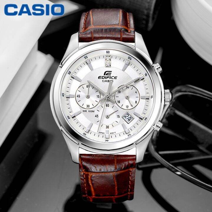 สินค้าขายดี-คาสิโอ-edifice-chronograph-นาฬิกาผู้ชาย-สายหนัง-รุ่น-efr-517l-7a-พร้อมกล่อง