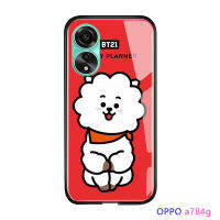 GGK สำหรับ OPPO A78 4G น่ารักกันกระแทกสำหรับผู้หญิงการ์ตูน GGK สำหรับเคสของเด็กผู้หญิงเกาหลี K POP GGK น่ารักสำหรับเด็กผู้หญิงเด็กผู้ชายกระจกเทมเปอร์ฝาครอบป้องกันปลอก