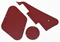 KAISH Red 3 Ply LP Pickguard &amp; Back Plate Switch Cavity Covers for LP