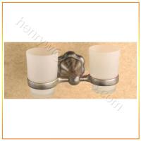 ❒ L15663 - Luxury Wall Mounted Bronze Finish Brass Double Tumbler Holder