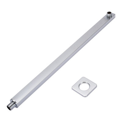 57cm Wall Mounted Chrome Shower Arm Silver Square Shower Extension Arms For Rain Shower Head Bathroom Shower Accessories